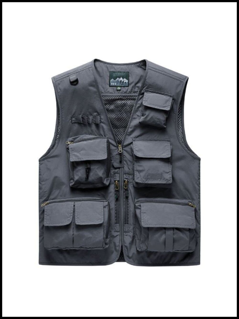 Unisex Lightweight Nylon Utility Vest 15 Pockets Outdoor Safari Work Vest